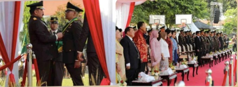Ket. Foto : Jaksa Agung saat memberikan Penghargaan Adhi Adhyaksa kepada Rico Sinaga