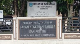 Ket. Foto : Kantor Badan Kesatuan Bangsa dan Politik, Kota Langsa. 