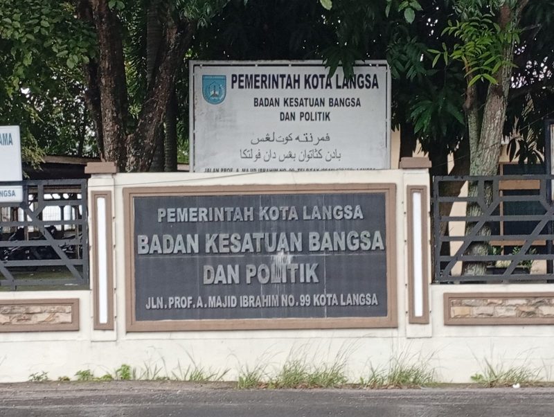 Ket. Foto : Kantor Badan Kesatuan Bangsa dan Politik, Kota Langsa. 