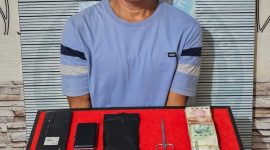 Ket. Foto : Terduga Penyalahgunaan Narkoba, T. Irwansyah alias Raja bin T. Sofyan (46), Saat diamankan Sat Resnarkoba Polres Langsa. 