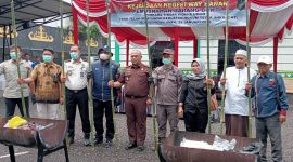 Ket. Foto : Kejaksaan Negeri (Kejari) Way Kanan,  Bersama Forkopimda, menggelar  pemusnahan barang bukti tindak pidana umum yang telah mempunyai kekuatan hukum tetap ( Kamis, 29/1/2026 ) 