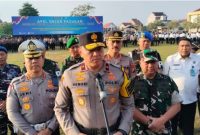 Ket. Foto : Wakapolda Riau Brigjen Pol Dr Hengki Haryadi SIK MH, saat memberikan keterangan pers usai apel pasukan Operasi Keselamatan Lancang Kuning 2026, Senin (02/02/2026)
