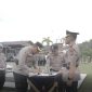 Ket. Foto : Kapolres Kampar AKBP Boby Putra Ramadhan Sebayang, Saat Serah Terima Jabatan, Personil Polres Kampar. 