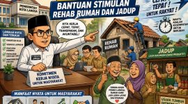 Keterangan Foto : Karikatur Skema Penanganan Pasca Banjir di Kota Langsa. 