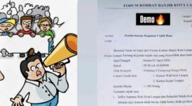 Ket. Foto : Karikatur  Orang Demi (Kiri), Surat Edaran Demo (Kanan) 