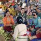 Ket. Foto : Masyarakat Umat  Hindu di Kampung Mulya Sari, Kecamatan Negeri Agung, Kabupaten Way Kanan,  sibuk mempersiapkan segala keperluan untuk upacara Piodalan