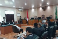 Ket. Foto : Suasana Persidangan Gubernur Riau non aktif Abdul Wahid. 

