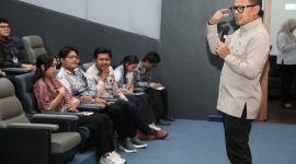 Keterangan foto : Bima Arya Sugiarto, saat menutup Program Magang Kementerian Dalam Negeri (Kemendagri) di Auditorium Bima Arya, Perpustakaan dan Galeri Kota Bogor, Rabu (6/5/2026).