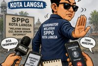 Keterangan foto : Karikatur yang menggambarkan sulitnya konfirmasi dengan Korwil SPPG Langsa
