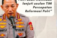 Keterangan foto : Kapolri Jenderal Pol Drs. Listyo Sigit Prabowo, M.Si., saat menyampaikan komitmen Polri untuk terus berbenah dan meningkatkan pelayanan kepada masyarakat. (ist/2026)