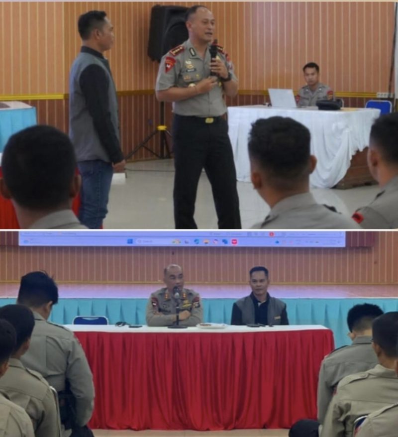 Keterangan foto : Personil Brimob sedang mengikuti Pelatihan Hipnoterapi. 