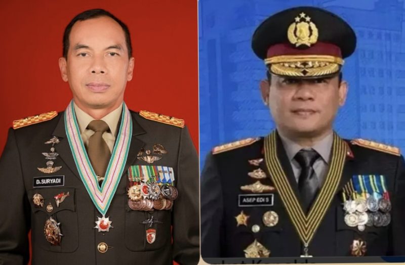 Keterangan foto:  Pangdam Jaya, Letnan Jenderal (Letjen) Deddy Suryadi dan Kapolda Metro Jaya Komisaris Jenderal (Komjen) Asep Edi Suheri. (Dok. Istimewa)