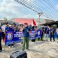 Keterangan foto: Kapolsek Medan Labuhan AKP D Raja Putra Napitupulu, S.I.K., M.M., saat memimpin pengamanan aksi unjuk rasa LSM Gudang Surat Suara Rakyat (GUSSUR).