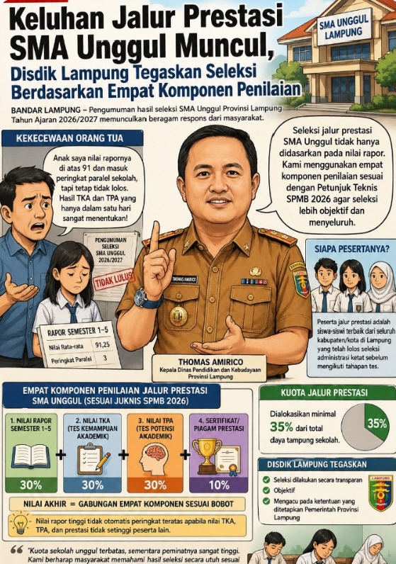Keterangan Foto: Ilustrasi keluhan seleksi penerimaan siswa baru SMA Unggul Lampung.