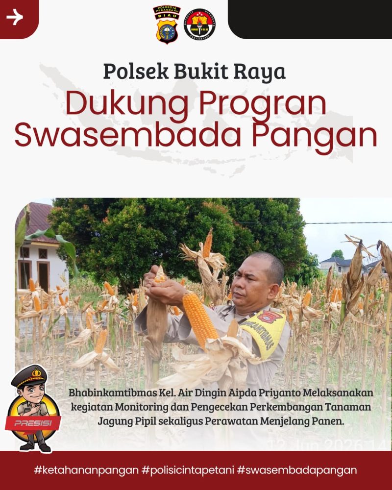 Keterangan foto : Aipda Priyanto
Personil Polsek Bukit Raya