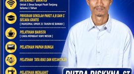 Keterangan foto : Benner program yang akan diwujudkan calon Geuchik Putra Riskyna: Sosok Muda Nomor Urut 3 
