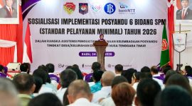 Keterangan foto : Sosialisasi Implementasi Posyandu 6 Bidang SPM Tahun 2026, yang berlangsung di Aula Rumah Jabatan Gubernur Nusa Tenggara Timur (NTT), Rabu (24/6/2026).
