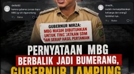 Keterangan Foto: Tangkapan layar unggahan kritik warganet terhadap pernyataan Gubernur Lampung terkait Program Makan Bergizi Gratis (MBG).

