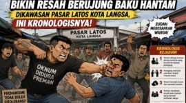 Keterangan foto : Tangkapan layar unggahan prilaku oknum premanisme di sebuah pasar. 