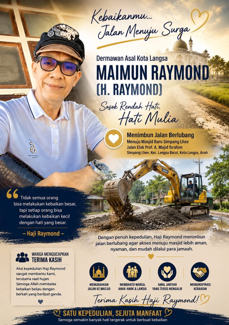 Foto: Tangkap layar aksi sosial yang di laksanakan Maimun Raymond atau Haji Raymond, dermawan asal Kota Langsa, Aceh.
