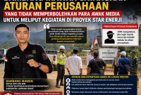 Keterangan Foto: Tangkapan layar pernyataan Ketua DPD For-WIN Lampung Barat, Bambang Irawan, terkait kebijakan Star Energy yang membatasi akses media ke lokasi proyek geothermal. 
