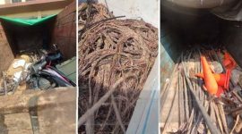 Keterangan foto :  Barang bukti berupa sekitar 2 ton kabel milik PT Telkom yang diamankan Polda Lampung dalam operasi pengungkapan kasus dugaan pencurian di Kecamatan Sekampung, Lampung Timur (dok.ist) 
