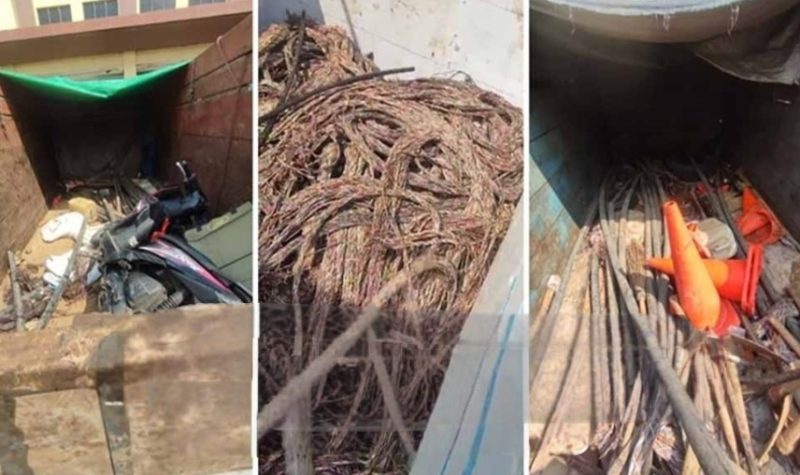 Keterangan foto :  Barang bukti berupa sekitar 2 ton kabel milik PT Telkom yang diamankan Polda Lampung dalam operasi pengungkapan kasus dugaan pencurian di Kecamatan Sekampung, Lampung Timur (dok.ist) 