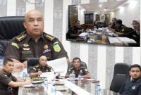 Keterangan foto : Asisten Pidana Umum (Aspidum) Kejati Riau, Otong Hendar Rahayu, S.H., M.H., mewakili Kajati Riau I Dewa Gede Wirajana, S.H., M.H., saat mengikuti ekspose virtual penyelesaian perkara melalui mekanisme plea bargain di Kantor Kejati Riau, Selasa (7/7/2026).