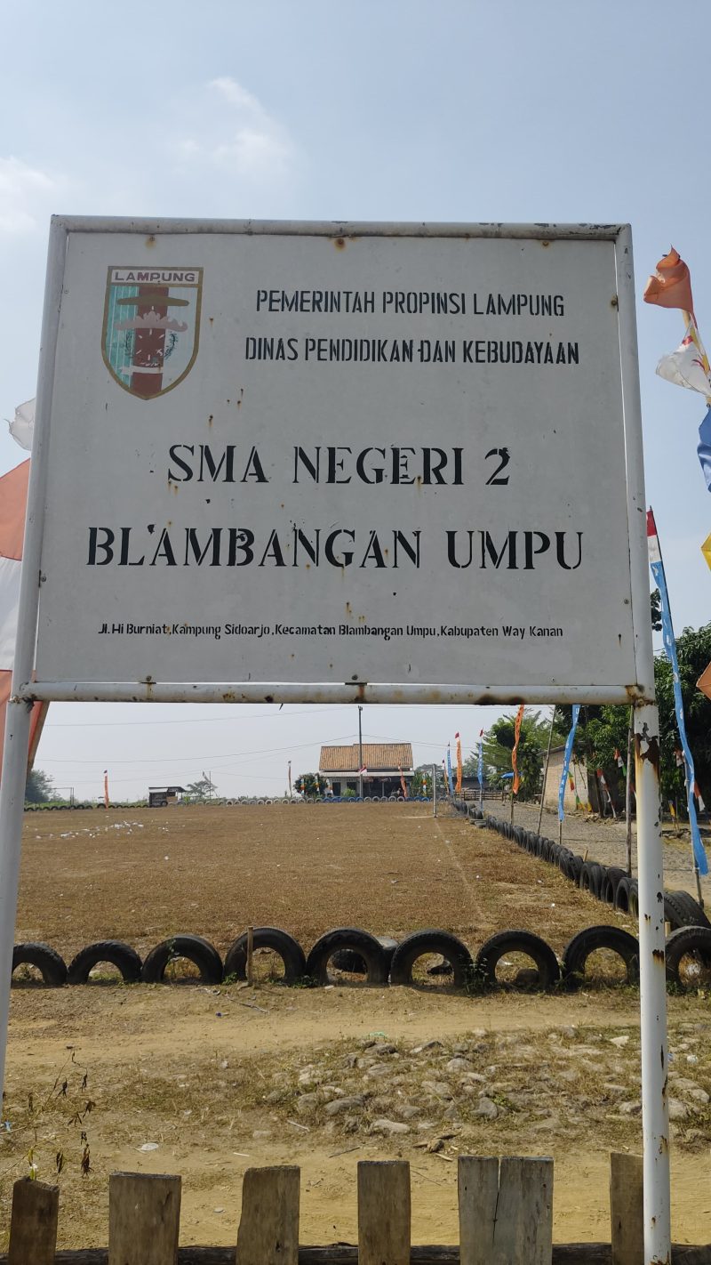 Foto: Tampak depan gedung SMA Negeri 2 Blambangan Umpu, Way Kanan.