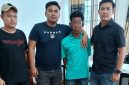 Foto: Terduga pelaku curanmor berinisial FK (28) saat diamankan Tim Unit Reaksi Cepat (URC) Satreskrim Polres Way Kanan.
