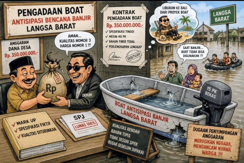 Keterangan Foto: Tangkapan layar ilustrasi perdebatan terkait pengadaan boat di Langsa.