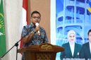 Keterangan foto: Wali Kota Langsa Jeffry Sentana S Putra, S.E., saat memberi sambutan di pelantikan Pengurus Ikatan Dokter Indonesia (IDI) Cabang Kota Langsa Masa Bakti 2026–2029.