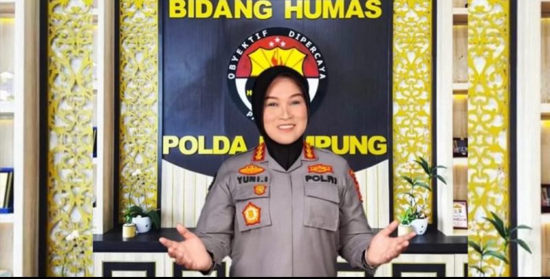 Keterangan Foto: Kabid Humas Polda Lampung Kombes Pol Yuni Iswandari Yuyun, S.I.K., M.H.