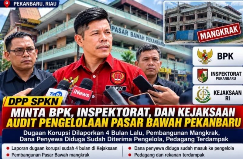 Keterangan foto: Tangkap layar temuan penyimpangan pembangunan Pasar Bawah oleh Frans Sibarani, Sekretaris Jenderal DPP-SPKN.