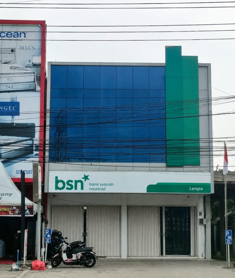 Keterangan Foto: Kantor Bank Syariah Nasional (BSN) Kota Langsa.