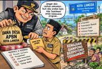Keterangan foto : Ilustrasi skema dugaan penyimpangan pengunaan dana desa
