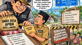 Keterangan foto : Ilustrasi skema dugaan penyimpangan pengunaan dana desa