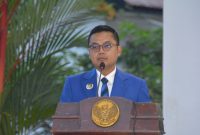 Keterangan foto : Wali Kota Langsa Jeffry Sentana S. Putra, S.E., saat pelantikan dan pengambilan sumpah jabatan Pejabat Pimpinan Tinggi Pratama (Eselon II) di lingkungan Pemerintah Kota Langsa.