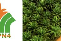 Keterangan foto: Ilustrasi Logo PTPN IV dan Kebun Sawit.