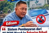 Keterangan foto: Banner carut-marut Pengelolaan Perhutanan Sosial.