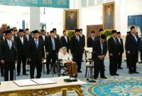Keterangan foto: Presiden Prabowo Subianto melantik 26 anggota Wantimpres di Istana Negara, Jumat (2/10/2026).