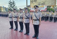 Ket Foto : Upacara Serah Terima Jabatan (Sertijab) di Polres Langsa, Kamis (06/03/2025) sore di Lapangan Mapolres Langsa