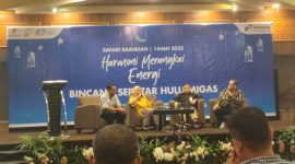 Ket. Foto : Sharing dan Diskusi Wartawan dengan SKK Migas, PHR, dan PDSI, Sebelum Berbuka Puasa, Selasa (11/03/2025), di Hotel Pangeran. 
