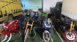 Ket. Foto : Sepeda Motor Asal Thailand, Hasil Tangkapan KPPBC TMP C Langsa. 