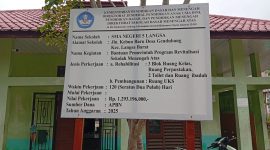 Ket. Foto : Papan plang proyek tidak tertulis tanggal pelaksanaan mulai di kerjakan dan berakhir kapan. 