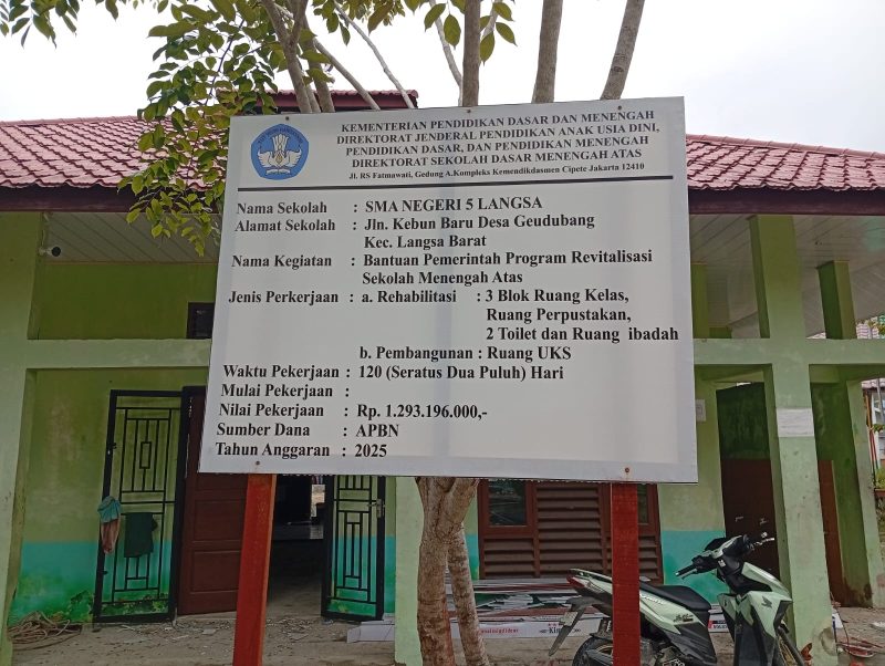 Ket. Foto : Papan plang proyek tidak tertulis tanggal pelaksanaan mulai di kerjakan dan berakhir kapan. 