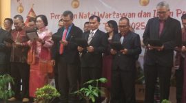 Ket. Foto : Salah Satu Sesi Liturgi Oleh Wartawan Riau