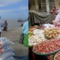 
Ket. Foto : Pendistribusian Beras Bulog, dan situasi Pasar di Kota Langsa. 