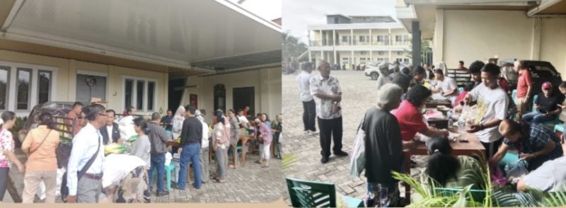 Ket. Foto : Pasar Murah Panitia Natal, di Gereja HKBP Rajawali