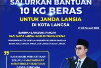 Ket. Foto : Program Walikota Langsa, Jeffry Sentana S. Putra,.SE, Membagikan Beras Kepada Janda Lansia